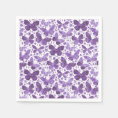 Butterfly Watercolor Lila Serviette (Vorderseite)
