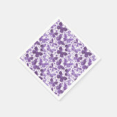 Butterfly Watercolor Lila Serviette (Ecke)