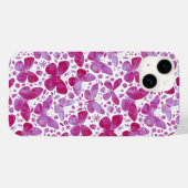 Butterfly Watercolor Magenta Pink Case-Mate iPhone Hülle (Rückseite (Horizontal))
