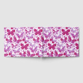 Butterfly Watercolor Magenta Pink Gästebuch (Voll)