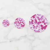 Butterfly Watercolor Magenta Pink Konfetti (Vorderseiten)