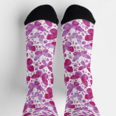 Butterfly Watercolor Magenta Pink Socken (Oben)