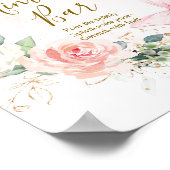 Butterfly Watercolor Mimosa Bar Poster (Ecke)