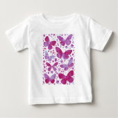 Butterfly Watercolor Pink Baby T-shirt (Vorderseite)