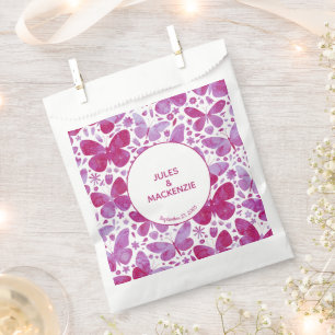 Butterfly Watercolor Pink-Hochzeit Geschenktütchen