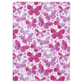 Butterfly Watercolor Pink Klemmbrett (Rückseite)