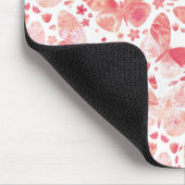 Butterfly Watercolor PInk Mousepad (Ecke)