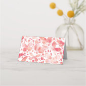 Butterfly Watercolor Pink Platzkarte (Rückseite)