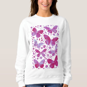 Butterfly Watercolor Pink Sweatshirt