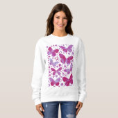 Butterfly Watercolor Pink Sweatshirt (Vorne ganz)