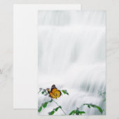 Butterfly & Waterfall Hochzeitsgeschichten Briefpapier (Vorne/Hinten)