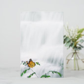 Butterfly & Waterfall Hochzeitsgeschichten Briefpapier (Stehend Vorderseite)