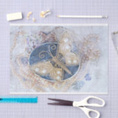 Butterfly Wedding Bridal White Gold Decoupage Seidenpapier (Handwerk)