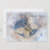 Butterfly Wedding Bridal White Gold Elegante (Vorderseite)