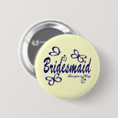Butterfly Wedding/ Bridesmaid Button (Vorne & Hinten)