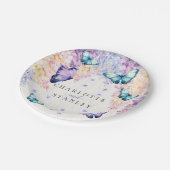 Butterfly Wedding Collection Papierplatte Pappteller (Schrägansicht)