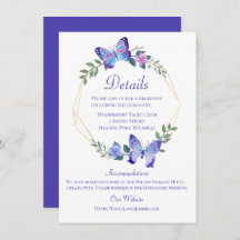 Butterfly Wedding Details Schmetterlinge Blauer Fl