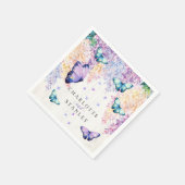 Butterfly Wedding Napkins Serviette (Ecke)