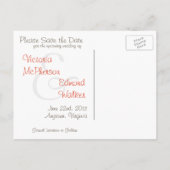 Butterfly Whimsy Save the Date Postcard Ankündigungspostkarte (Rückseite)