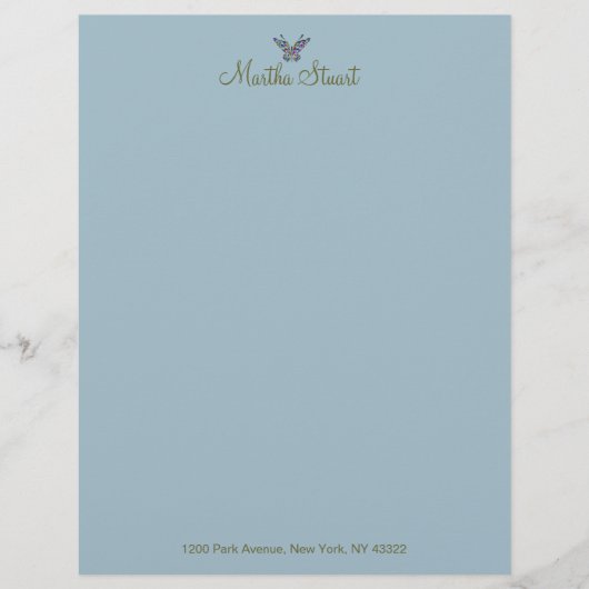 Butterfly Whispers 2 ÄNDERUNG FARBE ~ Letterhead Briefkopf (Vorderseite)