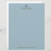 Butterfly Whispers 2 ÄNDERUNG FARBE ~ Letterhead Briefkopf (Vorne/Hinten)