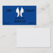 Butterfly White 2 Faces Logo Visitenkarte (Vorne/Hinten)