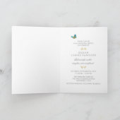 Butterfly White Gold Graue Gedenkveranstaltung Ein Einladung (Innenseite)