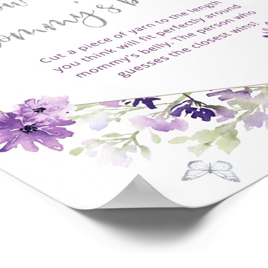 Butterfly, wie groß ist das Bauchposter der Mama Poster (Ecke)