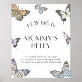 Butterfly Wie groß ist Mommys Babydusche? Poster (Vorne)