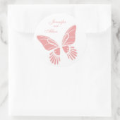 Butterfly-Wiesenkleber Runder Aufkleber (Tasche)