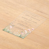 Butterfly-Wildblume Acryleinladungen (Ablage )