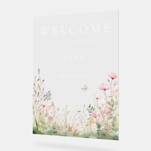 Butterfly-Wildblume Acrylschild (Winkel)