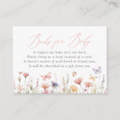 Butterfly Wildblume Babydusche Bücher für Baby Begleitkarte (Vorderseite)