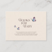 Butterfly & Wildblume Babydusche Bücher für Baby Begleitkarte (Vorderseite)