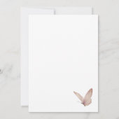 Butterfly Wildblume Babydusche Einladung (Rückseite)