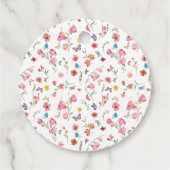 Butterfly Wildblume Babydusche Geschenkanhänger (Rückseite)