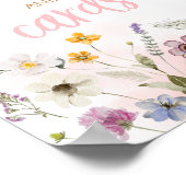 Butterfly Wildblume Babydusche Geschenke und Karte Poster (Ecke)