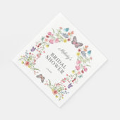 Butterfly Wildblume Babydusche Serviette (Ecke)
