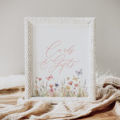 Butterfly Wildblume Babyduschkarten und Geschenke Poster