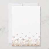 Butterfly Wildblume Boho Girl Babydusche Einladung (Rückseite)