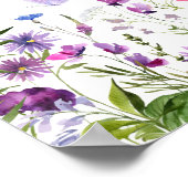 Butterfly Wildblume Brautparty Willkommen Poster (Ecke)