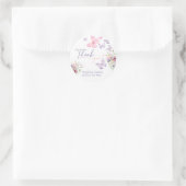 Butterfly-Wildblume Danke Runder Aufkleber (Tasche)