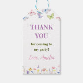 Butterfly Wildblume Danke Tag Geburtstagsparty Geschenkanhänger (Vorderseite)