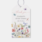 Butterfly Wildblume Garden Brautparty Gefallen Geschenkanhänger (Vorderseite)