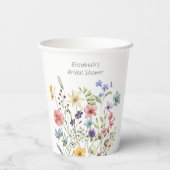 Butterfly Wildblume Garden Brautparty Pappbecher (Rückseite)