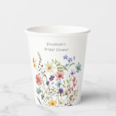 Butterfly Wildblume Garden Brautparty Pappbecher (Vorderseite)