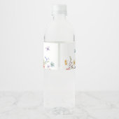 Butterfly Wildblume Garden Brautparty Wasserflaschenetikett (Rückseite)