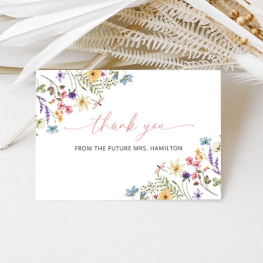 Butterfly Wildblume Garden Danke Karte