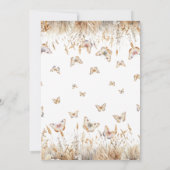 Butterfly Wildblumen Brautparty Einladung (Rückseite)