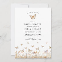 Butterfly Wildblumen Brautparty